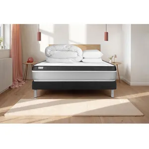 VITALIT Pack Prêt A Dormir Vital Ergo 180 X 200 Cm Sommier Kit Noir pas cher
