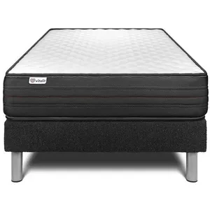 VITALIT Ensemble Vitalpower 90 X 200 Cm Sommier Kit Noir pas cher