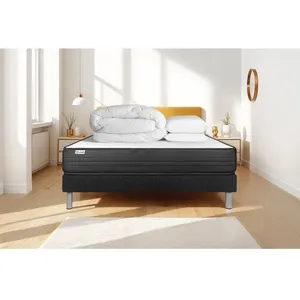 VITALIT Pack prêt a dormir VITALPOWER 140 x 190 cm sommier Kit noir pas cher