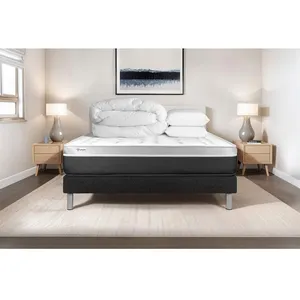 VITALIT Pack Prêt A Dormir Vital Soft 140 X 200 Cm Sommier Kit Noir pas cher
