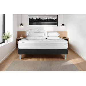 VITALIT Pack Prêt A Dormir Vital Spa 140 X 190 Cm Sommier Kit Noir pas cher