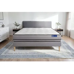 ACTISOM Ensemble sommier matelas 200x200 Actilatex night - 20 cm - Très ferme - sommier kit gris pas cher