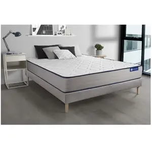 Comparateur de prix : ACTISOM Ensemble sommier matelas 140x190 Actilatex form - 22 cm - Ferme - sommier kit gris
