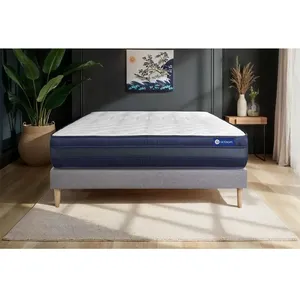 ACTISOM Ensemble matelas ACTILATEX TECH 180x200 Mémoire de forme Maxi épaisseur 5zones de confort + sommier pas cher
