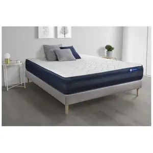 ACTISOM Ensemble sommier matelas 140x200 Actilatex tech - 24 cm - Très ferme - sommier kit gris pas cher