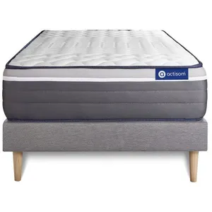 Actisom Ensemble Matelas Actilatex Plus 90x200 Latex+Memoire De Forme ... pas cher