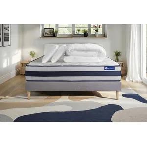 Comparateur de prix : ACTISOM Pack prêt à dormir matelas Ressorts ensachés + Mémoire de form...