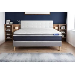 ACTISOM Ensemble sommier matelas 180x200 Actiflex confort - 26 cm - Mi-ferme - sommier kit gris pas cher