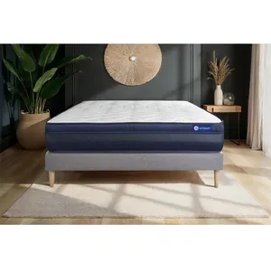 ACTISOM Ensemble sommier matelas 160x200 Actiflex tech - 24 cm - Très ferme - sommier kit gris pas cher