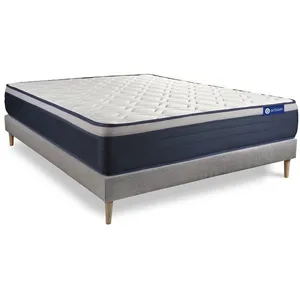 Comparateur de prix : ACTISOM Ensemble matelas Mémoire de forme ACTIMEMO MAX 120x190 cm Maxi épaisseur 7zones de confort + sommier 120 x 190 cm Gris
