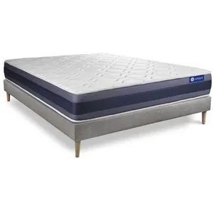 Actisom Ensemble Matelas Memoire De Forme Actimemo Morpho 120x190 Maxi Epaisseur 5zones De Confort + Sommier Kit Gris pas cher