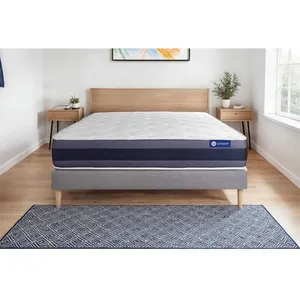 ACTISOM Ensemble sommier matelas 140x190 Actimemo morpho - 24 cm - Equilibré - sommier kit gris pas cher