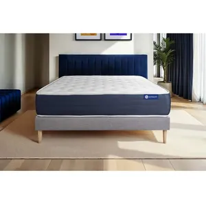 ACTISOM Ensemble sommier matelas 180x200 Actimemo sleep - 22 cm - Equilibré - sommier kit gris pas cher