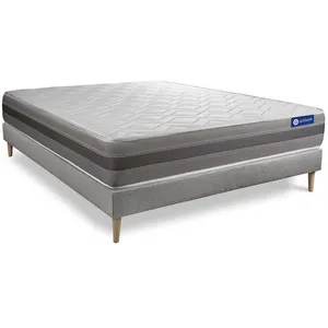 ACTISOM Ensemble matelas ACTIFLEX RELAX Ressorts ensachés + mémoire de forme 120x200 Maxi épaisseur 5zones c 120 x 200 cm Gris pas cher