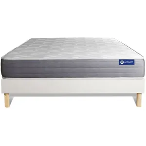 ACTISOM Ensemble matelas ACTIFLEX DREAM Ressorts ensachés et mémoire de forme 120x190 cm 5zones de confort + 120 x 190 cm Blanc pas cher