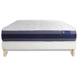 Comparateur de prix : Actisom Ensemble Matelas Ressorts Ensaches+Memoire De Forme Actiflex Morpho 120x200 Maxi Epaisseur 5zones Confort + Sommier Kit Blanc
