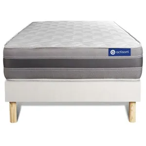 ACTISOM Ensemble matelas ACTIFLEX RELAX Ressorts ensachés + mémoire de forme 80x200 Maxi épaisseur 5zones co 80 x 200 cm Blanc pas cher