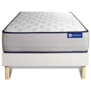 Actisom Ensemble Matelas Latex Et Memoire De Forme Actilatex Form 80x190 Cm 5zones De Confort + Sommier Kit Blanc pas cher