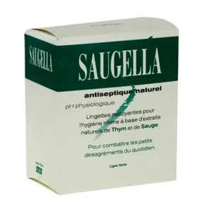 Saugella Antiseptique Naturel Lingettes Intimes Nettoyantes - Pack 10 ... pas cher