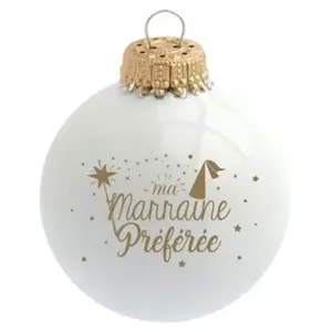 Baubels Boule de Noël Ma Marraine Préférée pas cher