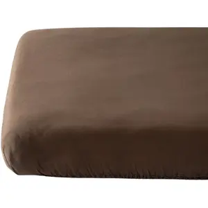 Kadolis Drap housse Satin Brun (60 x 120 cm) pas cher