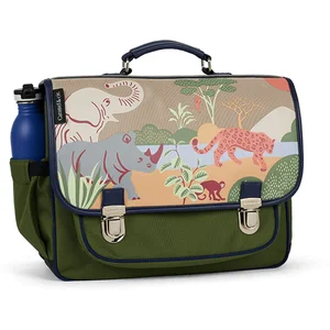 Schooltas CARAMEL & CIE CARTABLE 38 CM MAPPEMONDE Blauw pas cher