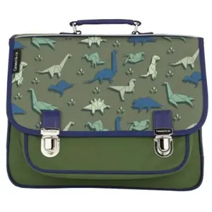 Cartable Dinogami 38 cm Kaki pas cher