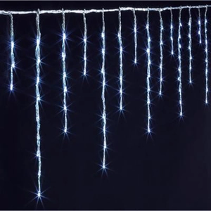 PEGANE Rideau lumineux extérieur 600 led blanc froid - Dim : L.1000 x l.0,5 x... pas cher