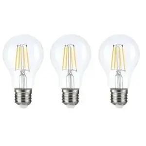 SILAMP Pack de 3 Ampoules led E27 A60 3.8W Filament Classe Énergétique pas cher
