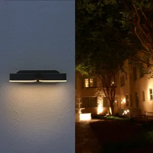 SILAMP Applique Murale Double Noire led 12W IP54 Orientable Ovale - Bla pas cher