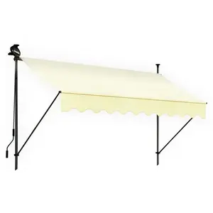 BLUMIE Store banne 350x150 cm avec éclairage led et manivelle - Couleur:Beige pas cher