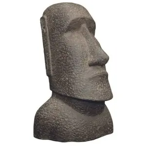 JARDINEX Statue jardin Moaï (grand format) - Gris anthracite 60 cm pas cher