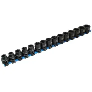 ASTA Serie complete 15 douilles a choc impact extra courtes 6 pans 1/2 de 10 à 24 mm pas cher