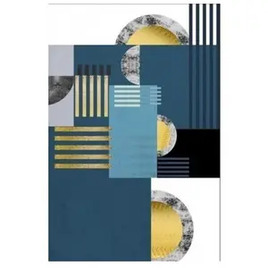 Tapis - JODHPUR - Bleu - 120x180 cm - 6mm épaisseur - 720g/m² polyeste... pas cher