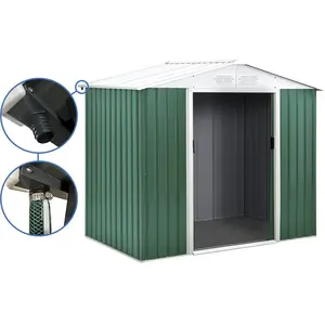 Comparateur de prix : Abri de jardin métal - "Rosas "- 4,07 m² avec gouttière