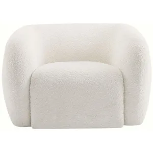 Comparateur de prix : palozi home Fauteuil design bouclette "Washington " - Blanc