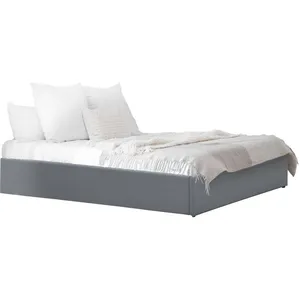 Habitat et Jardin Lit simple en PVC avec coffre "Ava" - 90 x 190 cm - Gris pas cher