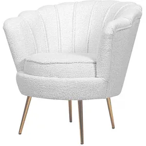 Comparateur de prix : Habitat et jardin Fauteuil Bouclette "Floria" - 75 X 68 X 77,5 Cm - Blanc