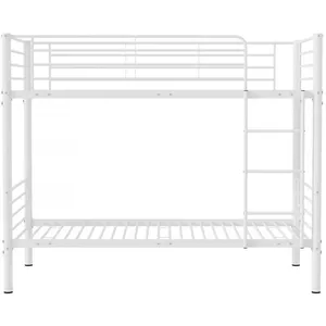 Habitat et Jardin Lit superposé "ADAM" - 90 x 190 cm - Métal - Blanc pas cher