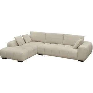 Habitat et Jardin Canapé d'angle tissu "Monceau" - 3 places - Beige