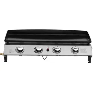 Habitat et Jardin Plancha gaz 4 brûleurs "Jolly" - 10 Kw - Gris