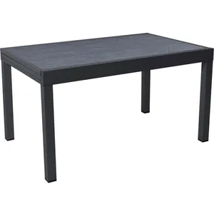 Table de jardin en aluminium extensible ""Lagos"" - 140/280 x 90 x 76 cm - Noir pas cher
