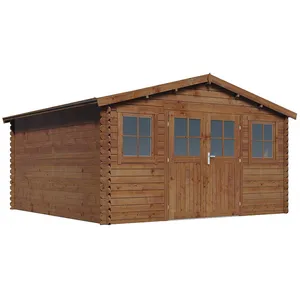 Abri de jardin bois traité autoclave marron Lormont - 212 m² - 28 mm