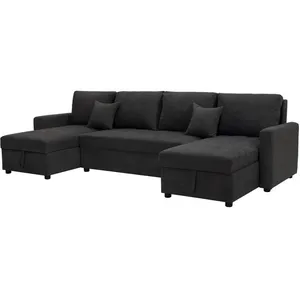 Habitat et jardin Canapé Panoramique Convertible Avec Coffres De Range...