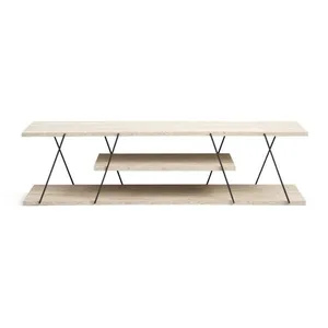 Habitat et jardin Meuble TV en bois "Canaz" - 120 x 30 x 33 cm - Beige pas cher