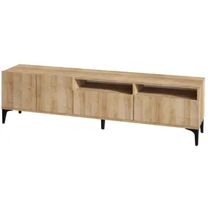 Comparateur de prix : Habitat et jardin Meuble TV en bois "Ross" - 180 x 35 x 52 cm - Chêne