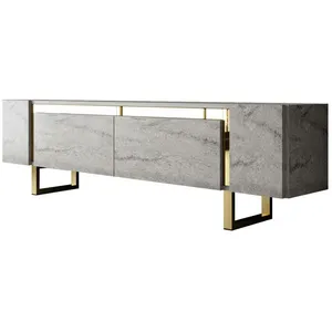 Comparateur de prix : Meuble TV en bois Yildiz - 180 x 30 x 50 cm - TravertinOr