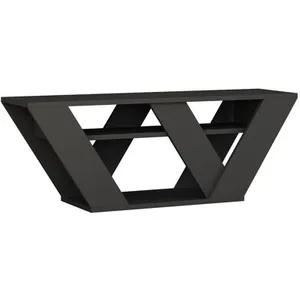 Habitat et jardin Meuble TV en bois "Pipralla" - 110 x 30 x 40 cm - Anthracite pas cher