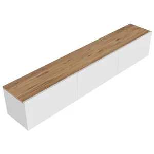 Comparateur de prix : Meuble TV en bois West - 150 x 32 x 30 cm - Pin blanc de lAtlantique
