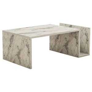 Table basse en bois Memo - 86 x 50 x 32 cm - Marbre Freesia pas cher